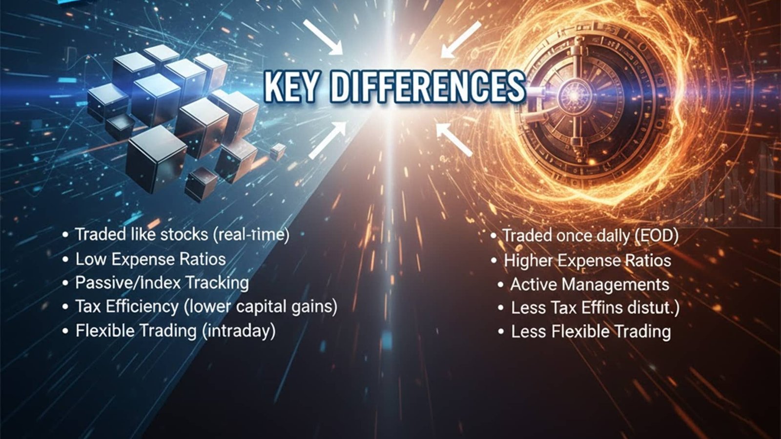 Differences Between ETFs vs Mutual Funds