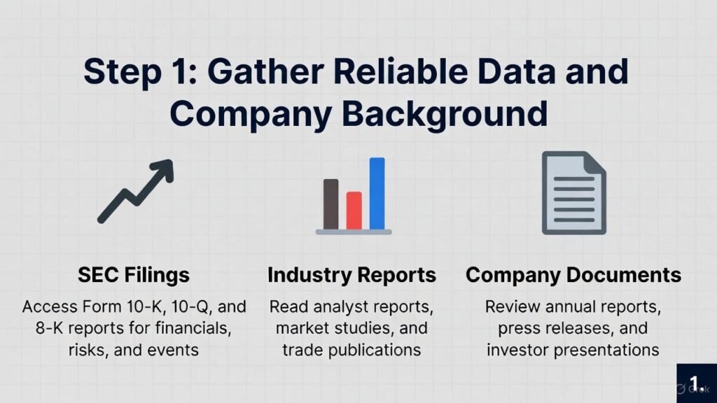 Gather Reliable Data and Company Background