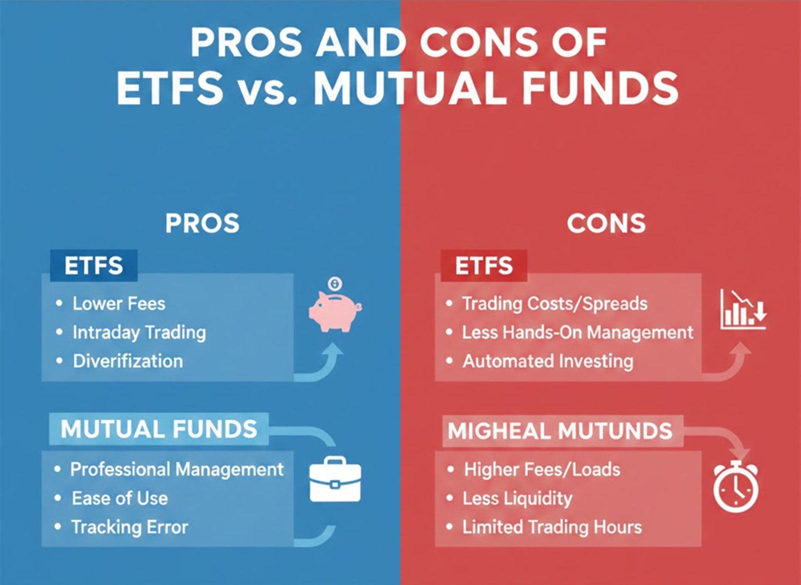 Pros and Cons of ETFs vs Mutual Funds